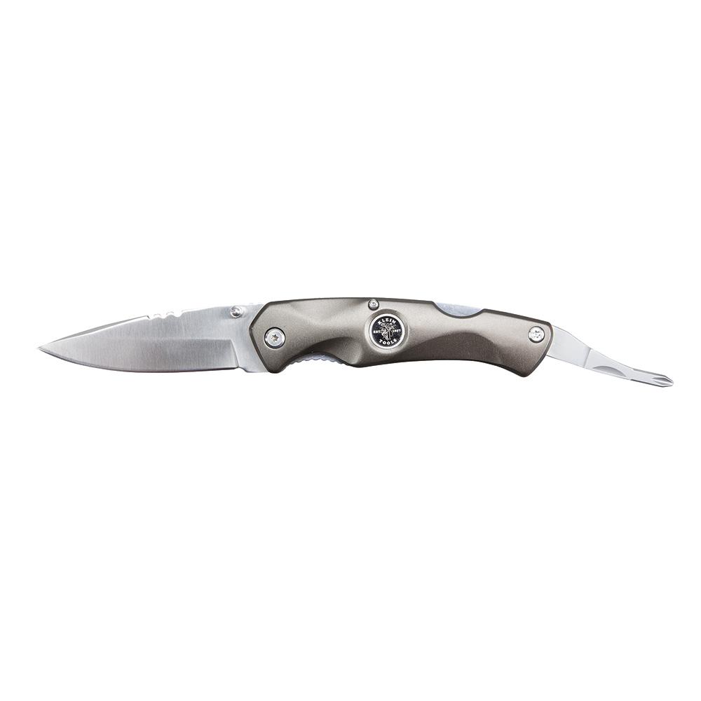 Klein Tools 33/8 in. Electrician's Folding Pocket Knife with 2 Phillips Screwdriver44217