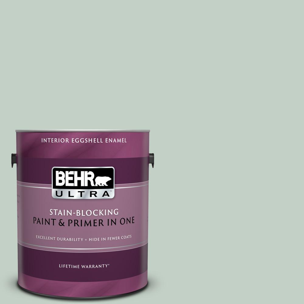 BEHR ULTRA 1 gal. PPU1113 Frosted Jade Eggshell Enamel Interior Paint