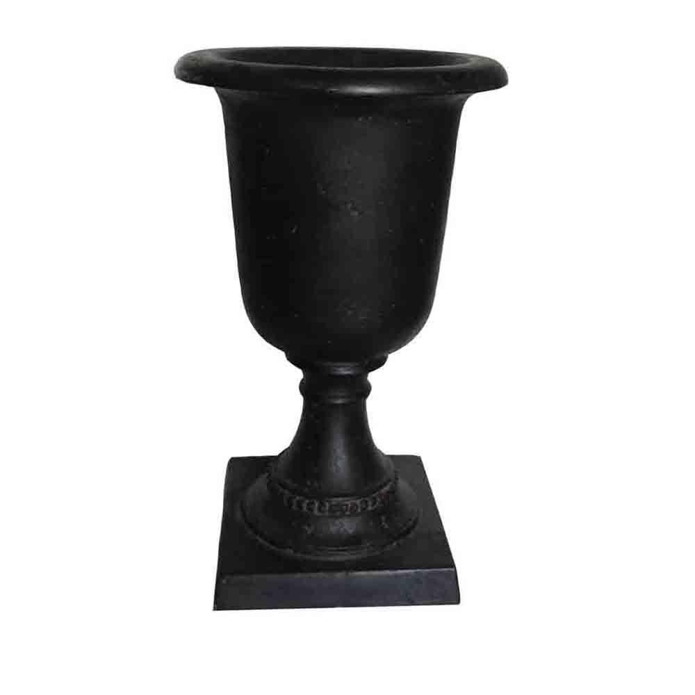 MPG 17-1/2 in. x 29 in. Cast Stone Italian Urn in Aged Charcoal-PF4341AC - The Home Depot