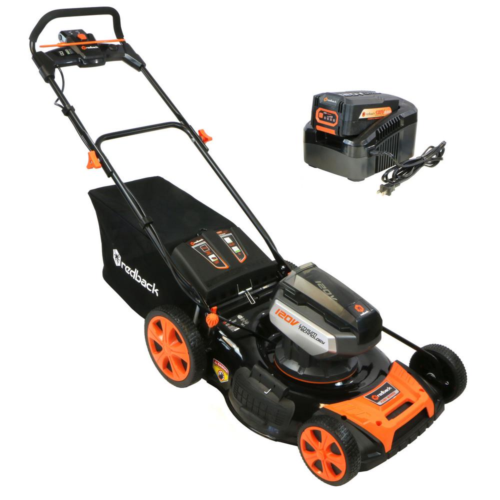 Redback 21 In 120 Volt Lithium Ion Battery Walk Behind Push Mower 3 0 Ah Battery Charger Included Home Depot Inventory Checker Brickseek