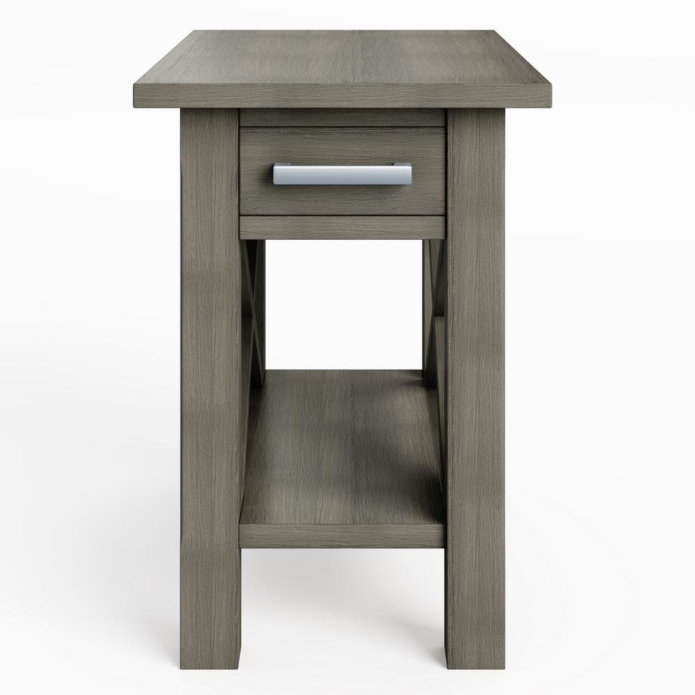 Kitchener Solid Wood 14 In Wide Rectangle Contemporary Narrow Side Table Farmhouse Grey Kitchener Solid Wood 14 In Wide Rectangle Contemporary Narrow Side Table Farmhouse Grey