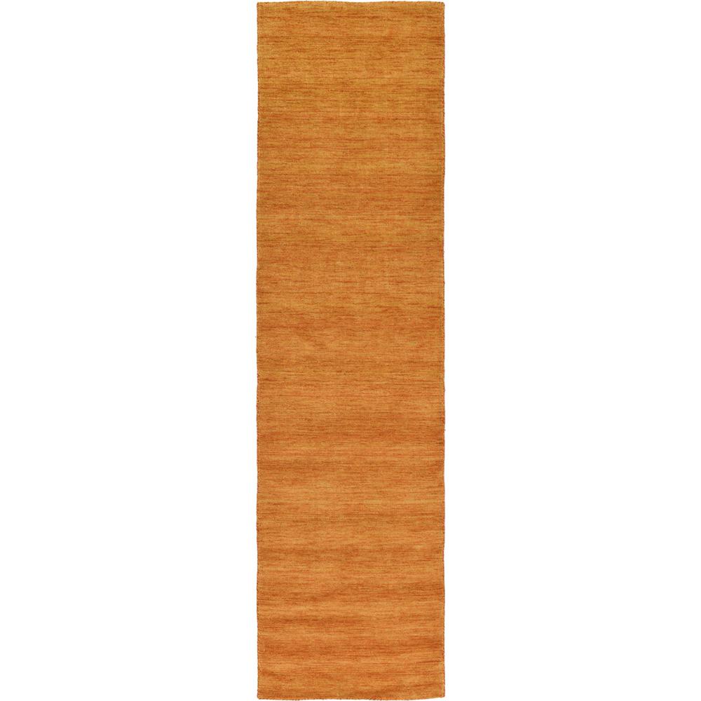 Unique Loom Solid Gava Orange 2 7 X 9 10 Runner Rug 3125231 Solid Gava Orange 2 7 X 9 10 Runner Rug
