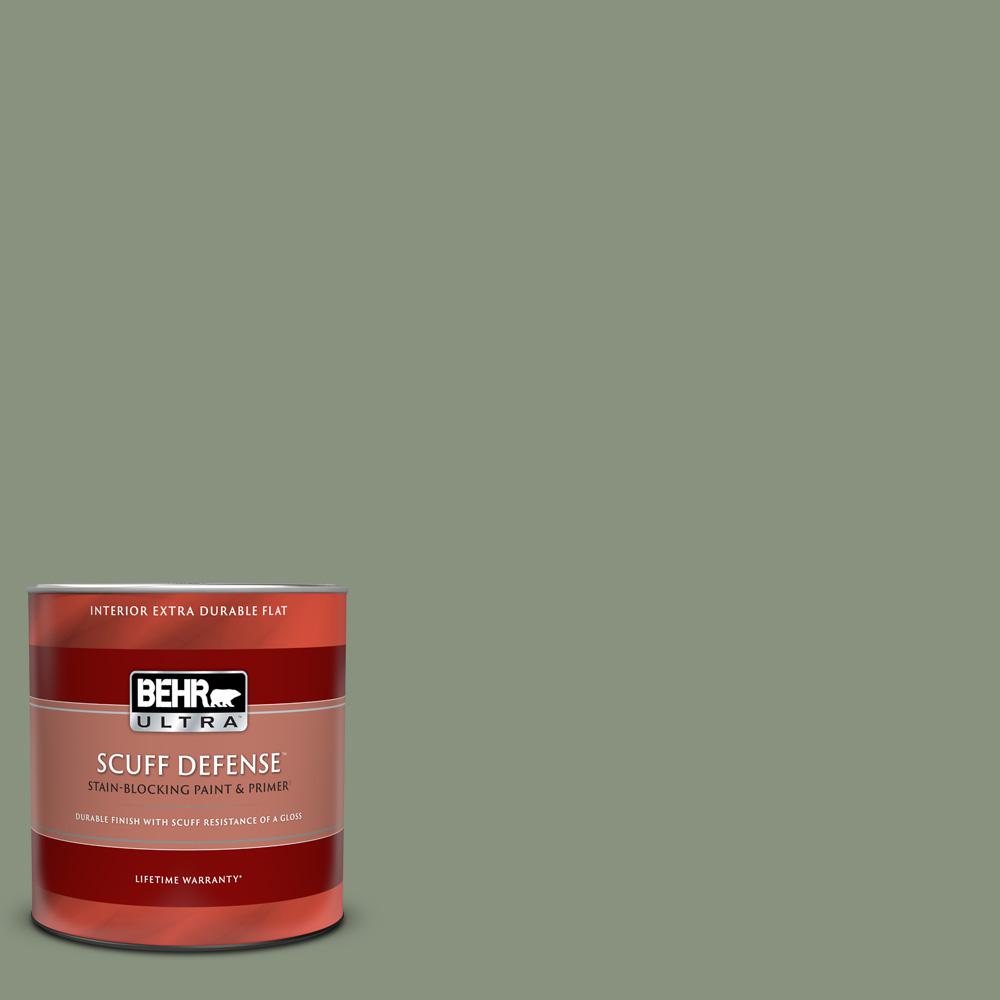 BEHR ULTRA 1 qt. N3905 Eucalyptus Wreath Extra Durable Flat Interior