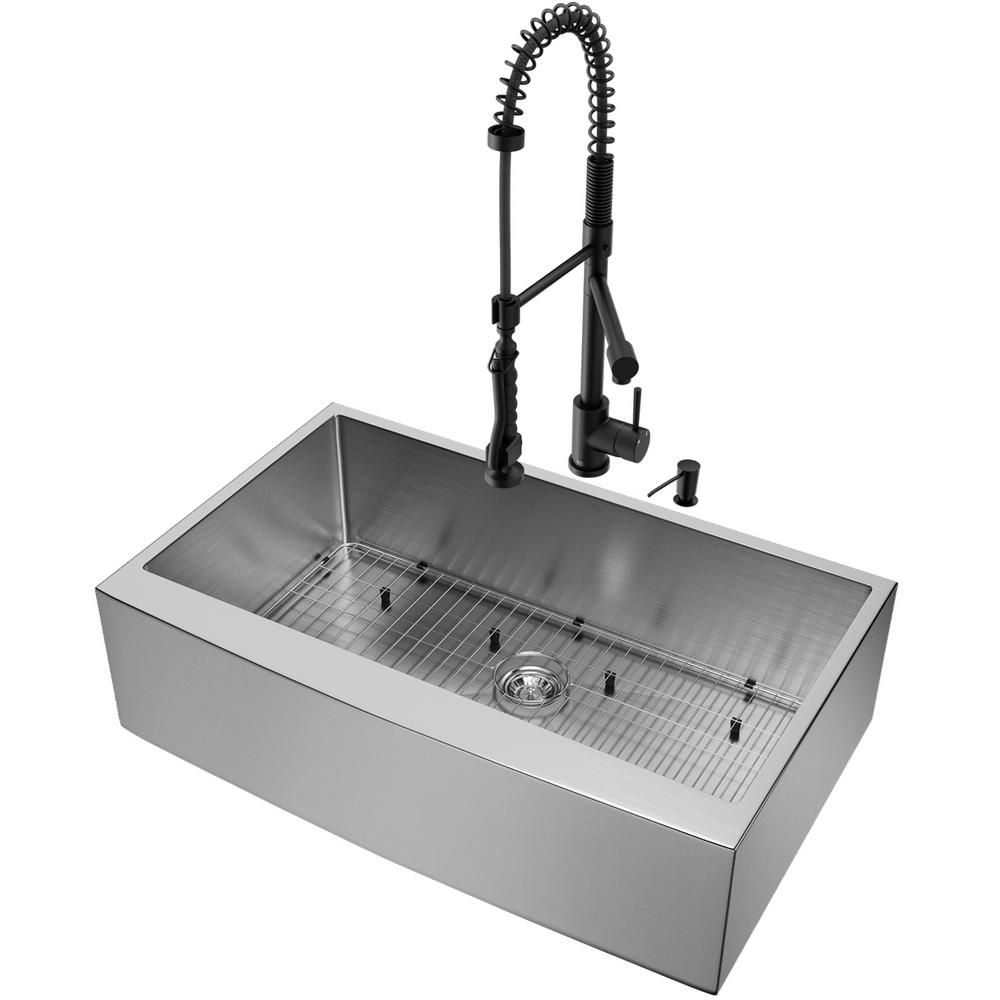 Vigo All In One Farmhouse Apron Front Stainless Steel 36 In