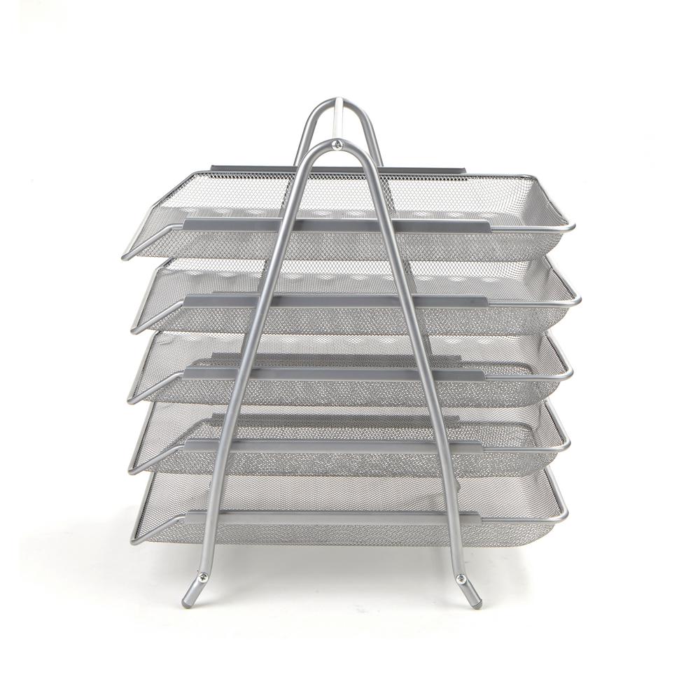 silver desk organizer