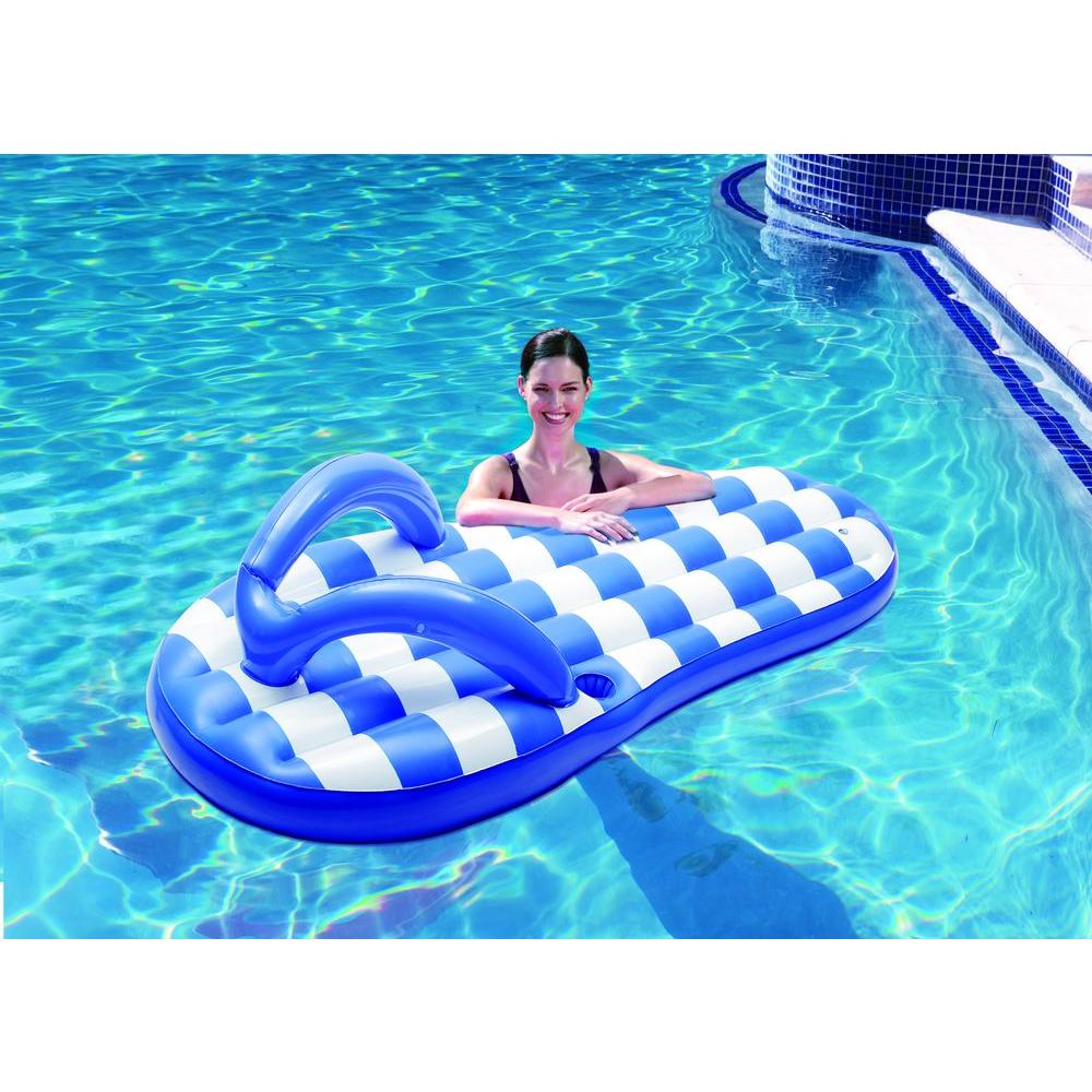 Blue Wave Marine Blue Flip Flop 71 in. Inflatable Pool Float-NT1775 ...