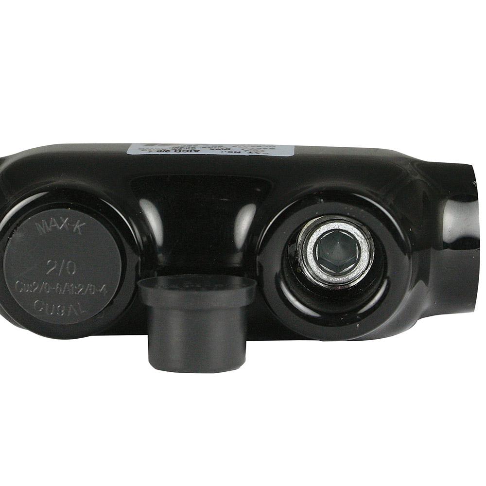 2//0-1 AWG Inline Splice Connector Insulated Black
