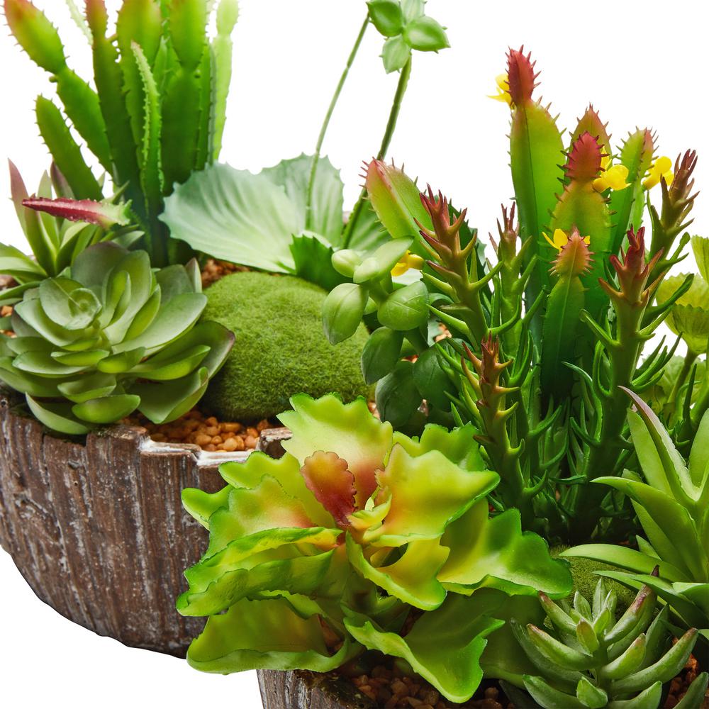 Pure Garden 8 In Faux Succulent Arrangement With Decorative