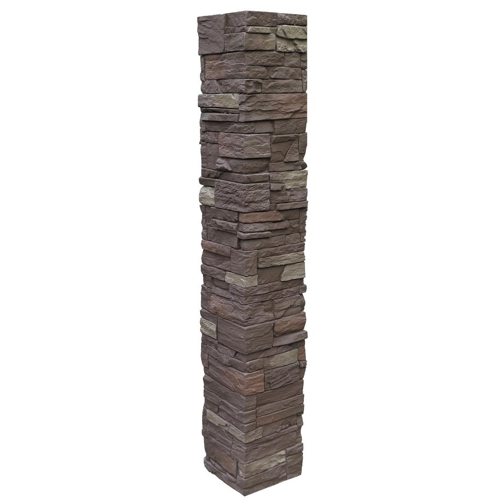 NextStone Country Ledgestone 8 in. x 8 in. x 47 in. Himalayan Brown