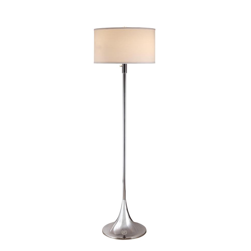 Artiva 63 In Moden Chrome 2 Light Led Floor Lamp With Dimmer Moden Chrome 2 Light Led Floor Lamp With Dimmer