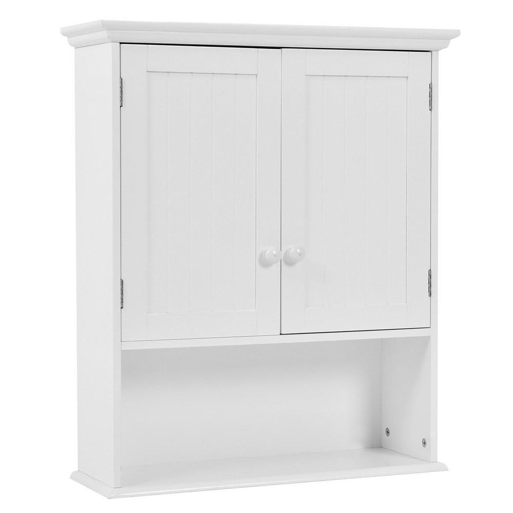 WELLFOR 22 in. W x 27.5 in. H x 6 in. D Bathroom Storage Wall Cabinet ...