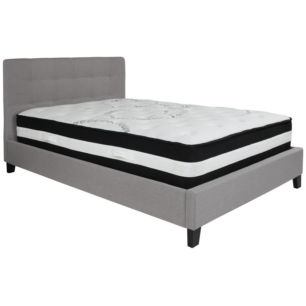 Carnegy Avenue Dark Gray Twin Platform Bed and Mattress Set CGAHG