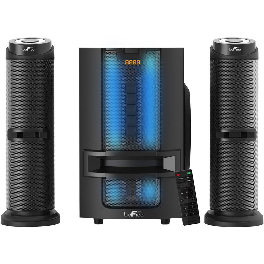 ilive 2.1 channel wireless bluetooth speakers with subwoofer & led lights