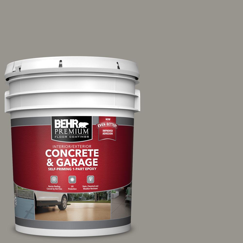 BEHR PREMIUM 5 gal. #N360-4 Battleship Gray 1-Part Epoxy Satin Interior ...