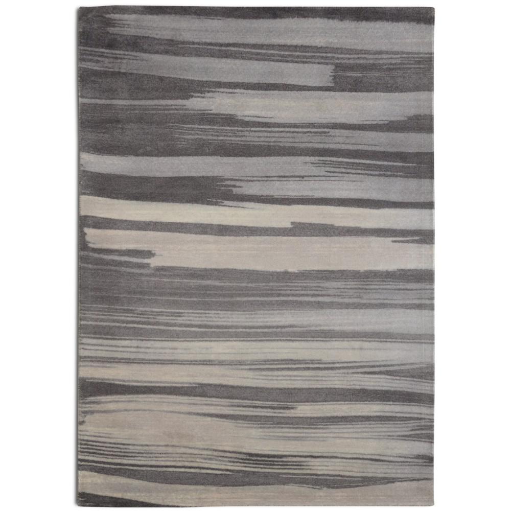 Rugsmith Brush Stroke Contemporary Modern Grey 5 Ft X 7 Area Rug