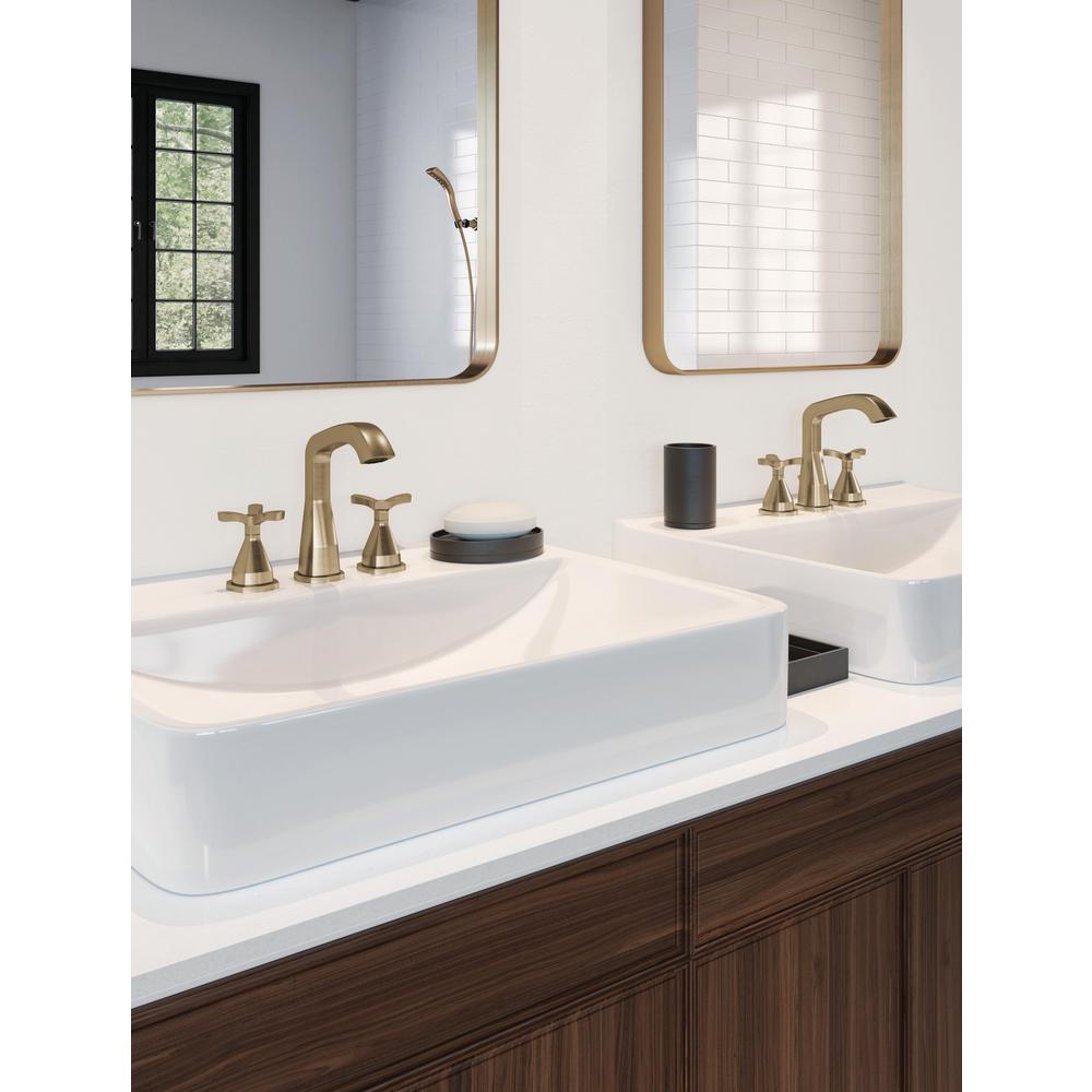 Delta Stryke 8 In Widespread 2 Handle Bathroom Faucet In