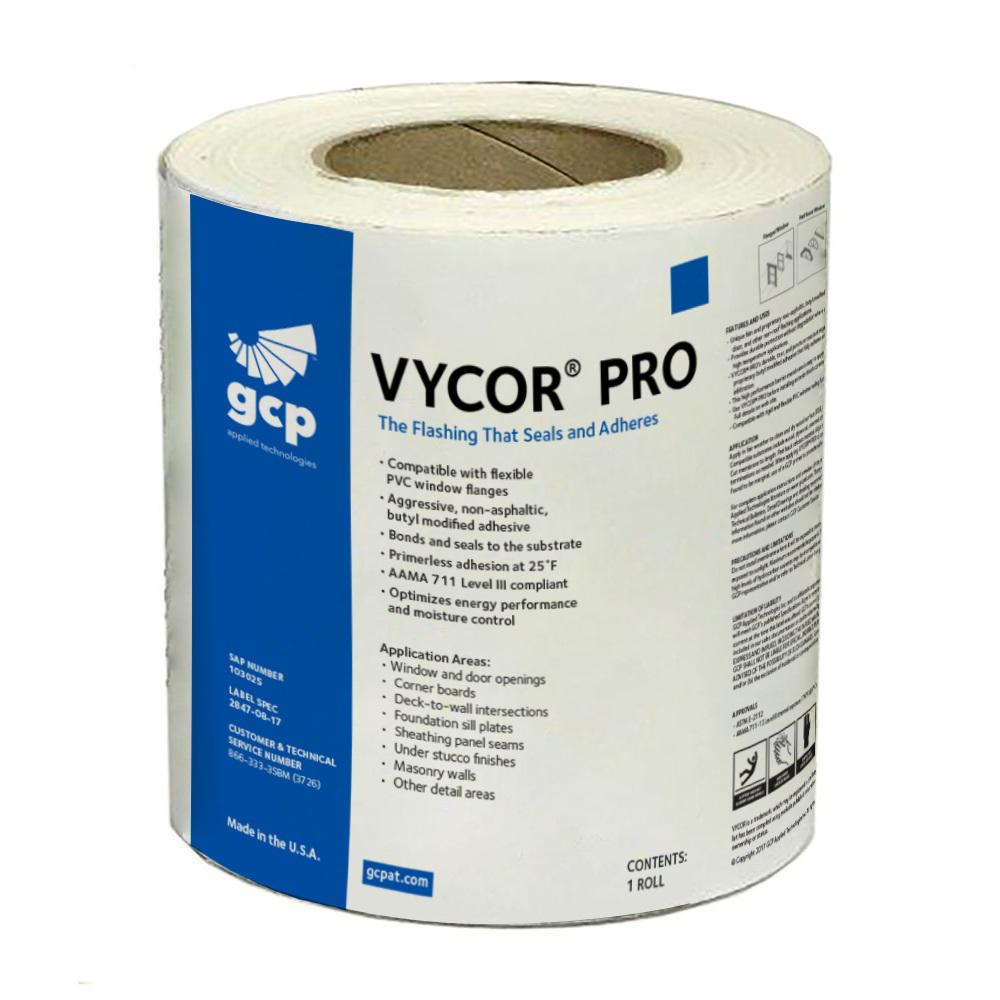 Gcp Applied Technologies 12 In X 75 Ft Vycor Pro Fully Adhered Vycor Pro Fully Adhered Butyl Flashing