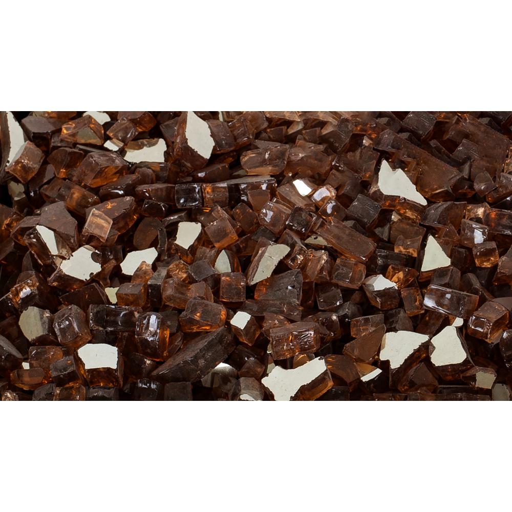 Pleasant Hearth 20 Lbs Amber Tempered Glass Rocks Ofr701pa 20