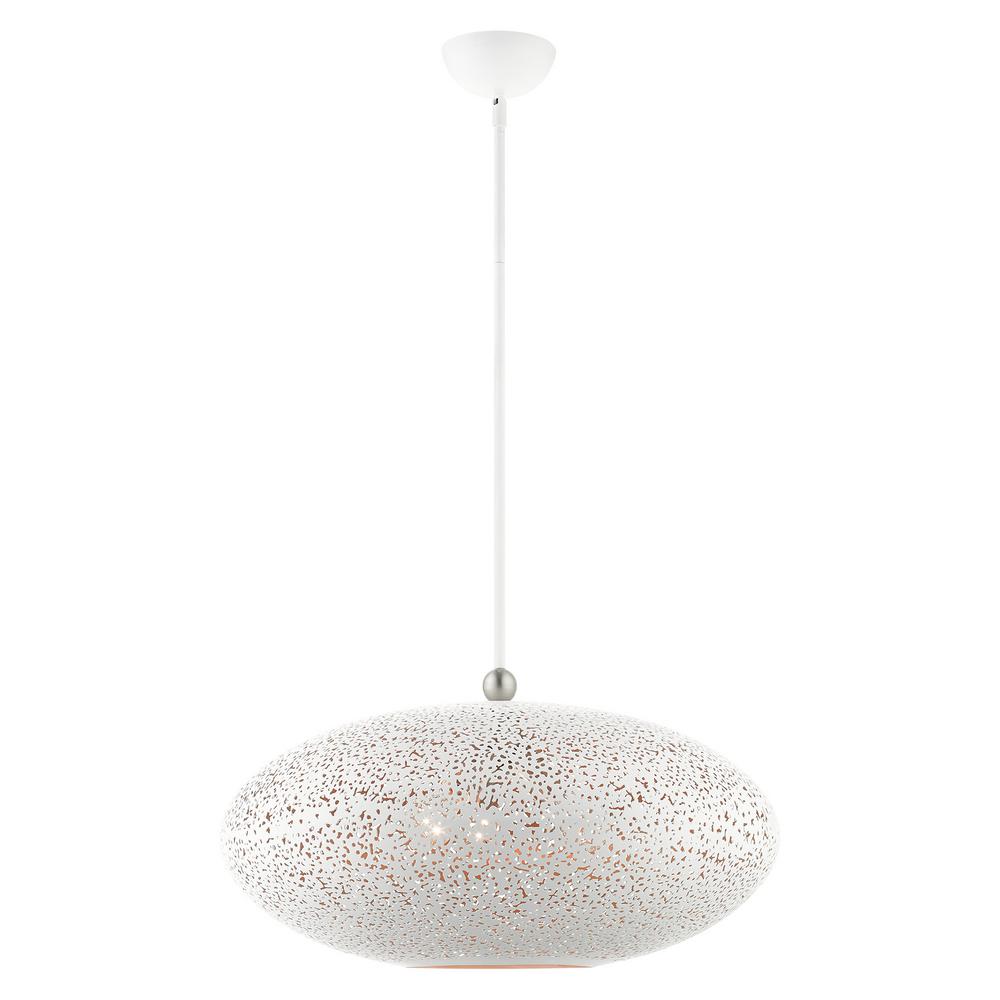 Livex Lighting Charlton 3 Light White Extra Large Pendant With Metal Shade 49186 03 The Home Depot - Large White Shade Chandelier Livex Lighting Charlton 3 Light White Extra Large Pendant With Metal Shade 49186 03 The Home Depot - Large White Shade Chandelier