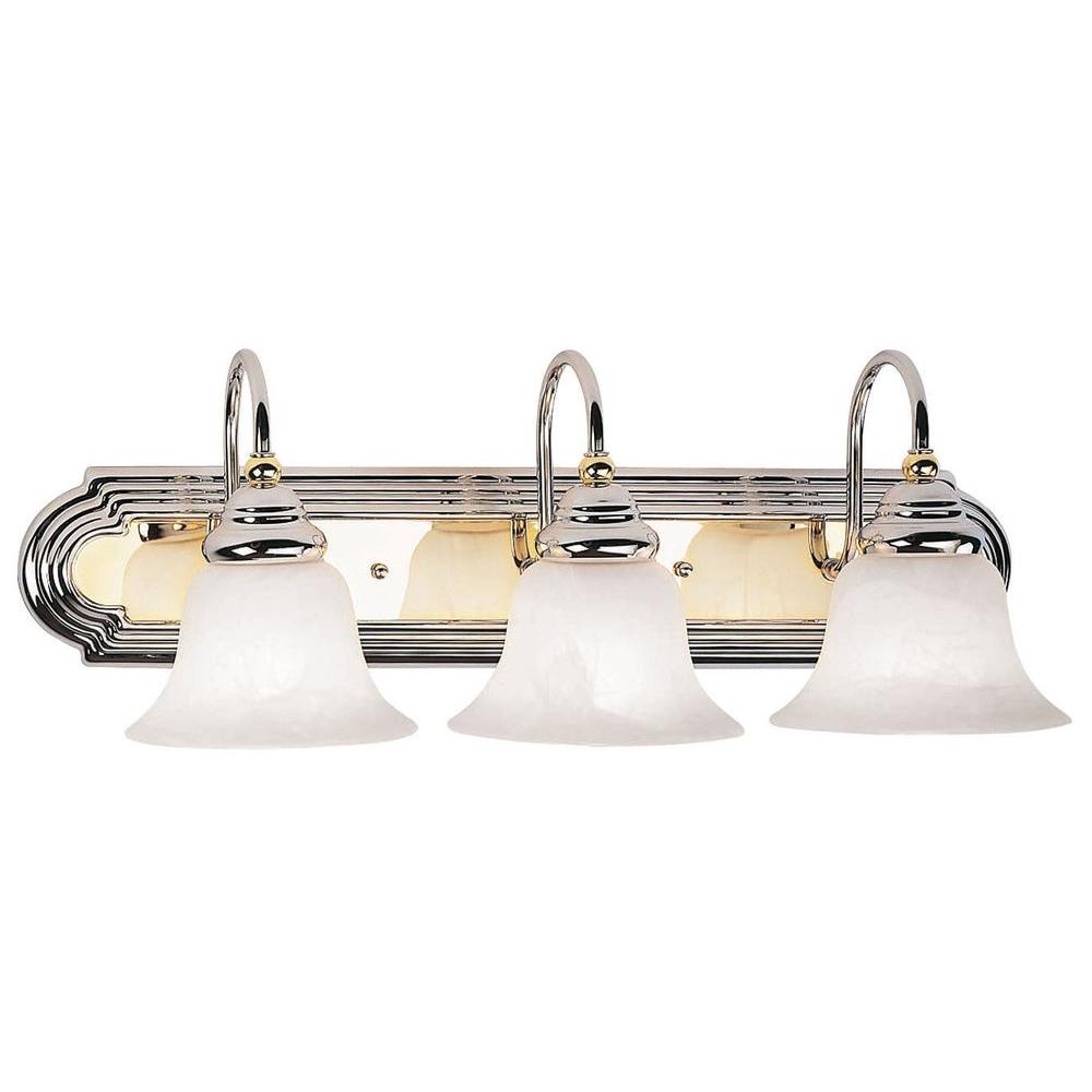 Livex Lighting French Regency 3 Light Chrome And Polished Brass Bath Livex Lighting French Regency 3 Light Chrome And Polished Brass Bath