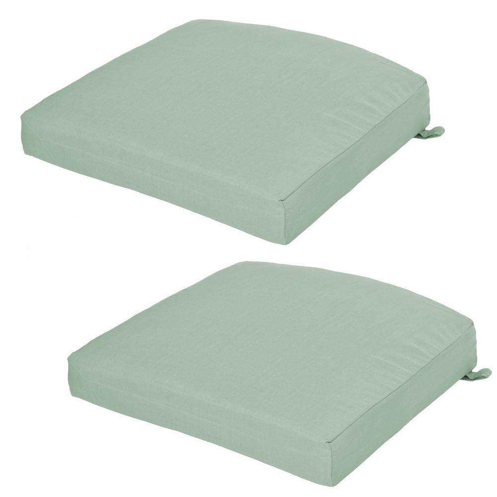 Teal Free Shipping Sunbrella Outdoor Dining Chair Cushions Sunbrella Spectrum Mist Outdoor Seat Cushion 2 Pack