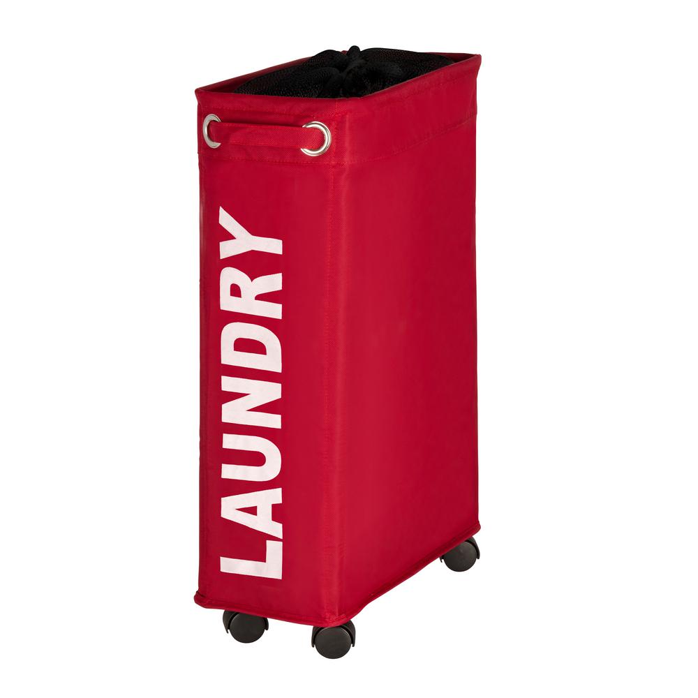 Wenko Laundry Bin Corno Red 3450114100 The Home Depot Wenko Laundry Bin Corno Red