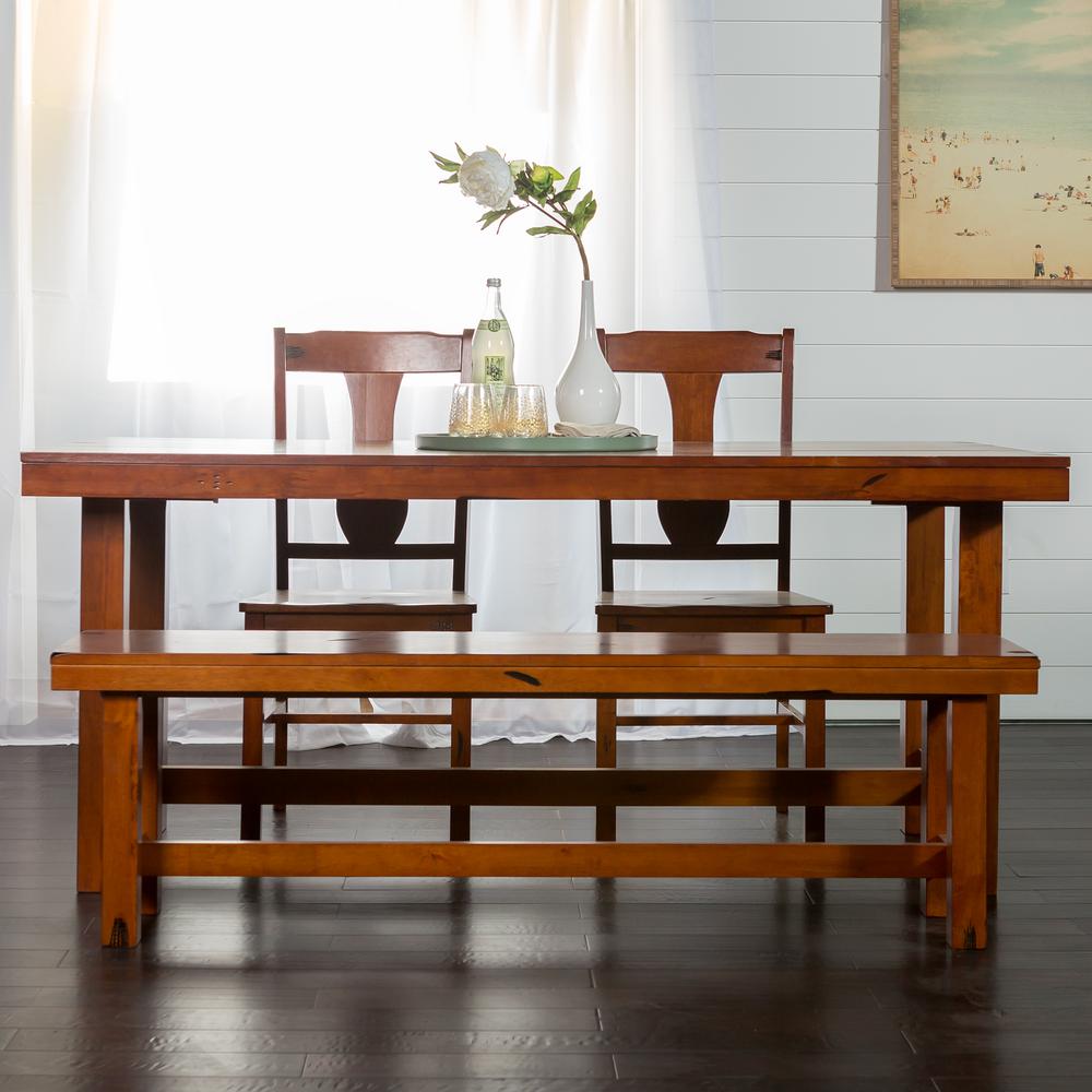 Walker Edison Furniture Company Huntsman 6 Piece Dark Oak Dining