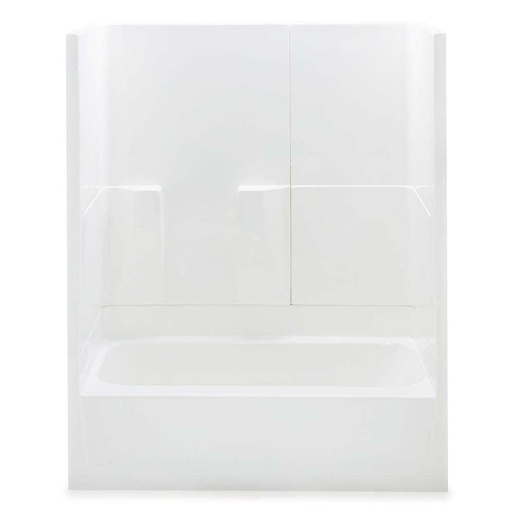 Aquatic Remodeline Smooth Wall 60 in. x 30 in. x 72 in. 3Piece Bath