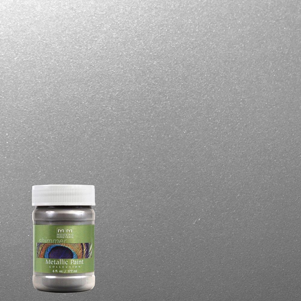 Modern Masters 6 oz. Platinum WaterBased Satin Metallic Interior/Exterior PaintME59106 The