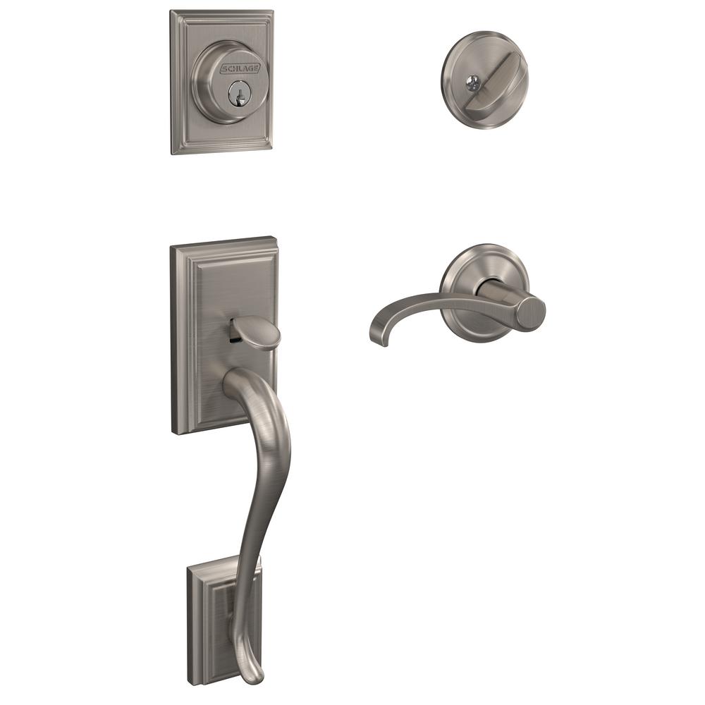 Schlage Latitude Satin Nickel Century Trim Single Cylinder Handleset
