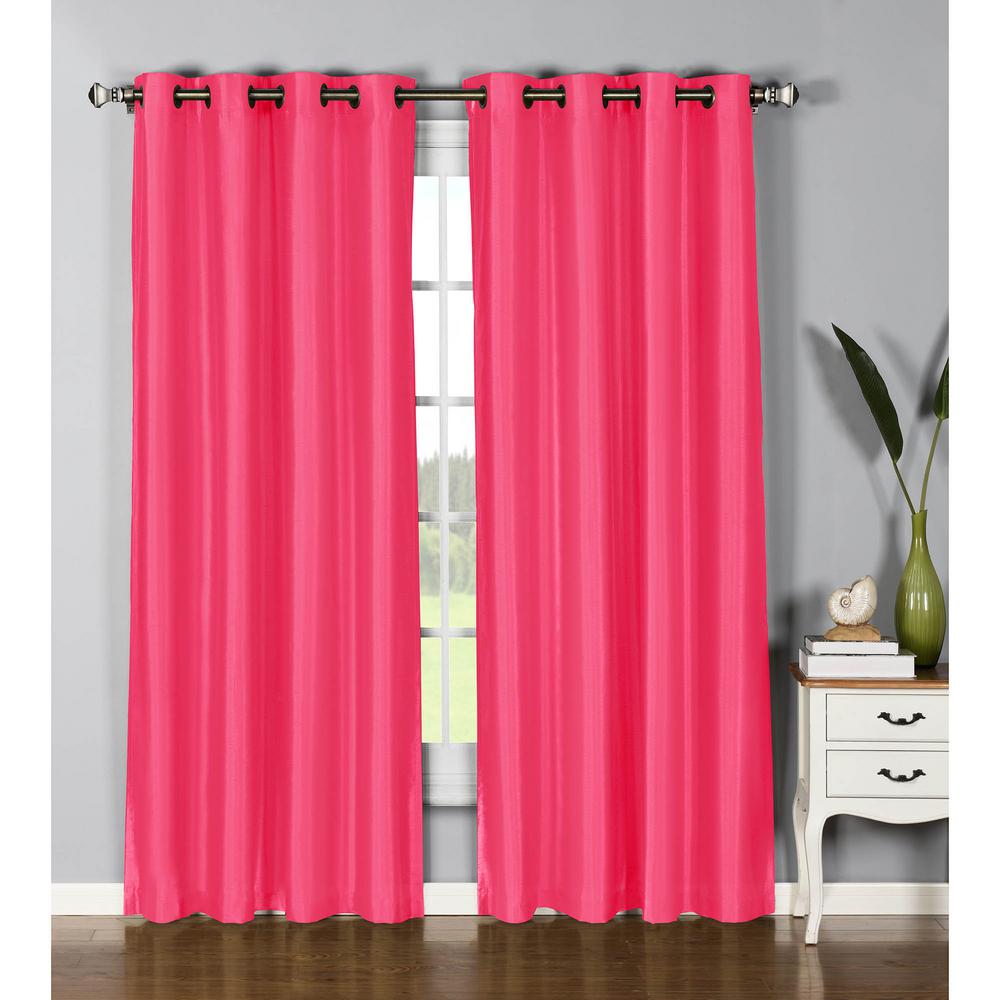 Fuchsia Room Darkening Curtains Curtains Drapes The Home Depot