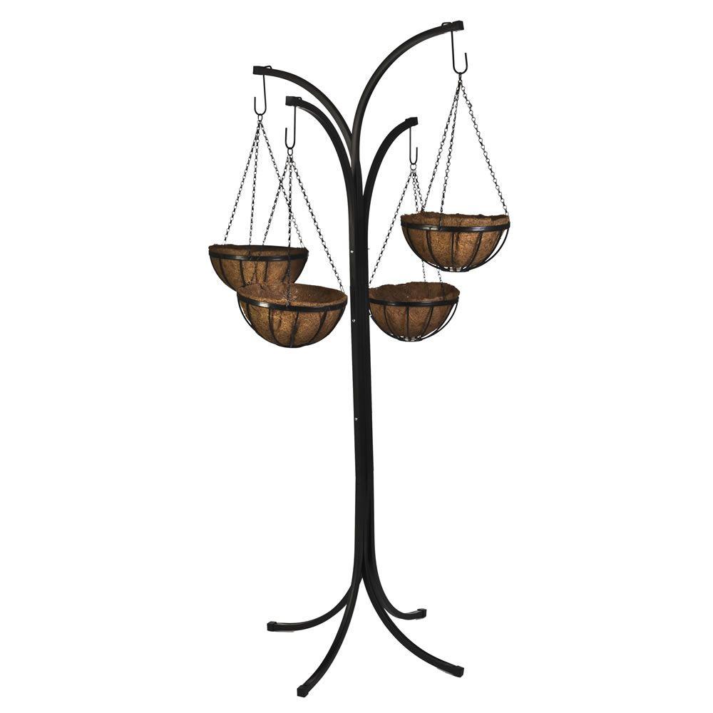 Gilbert Bennett 12 In Metal Hanging Basket With Tree Stand 4 Metal Hanging Basket With Tree Stand