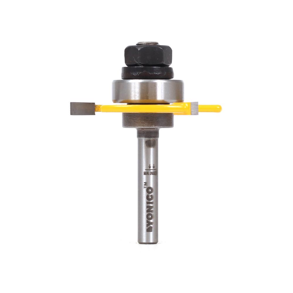 1-7//8 D x 3//32 H x 1//4 Shank Rockler 3 Wing Slotting Cutters Bit