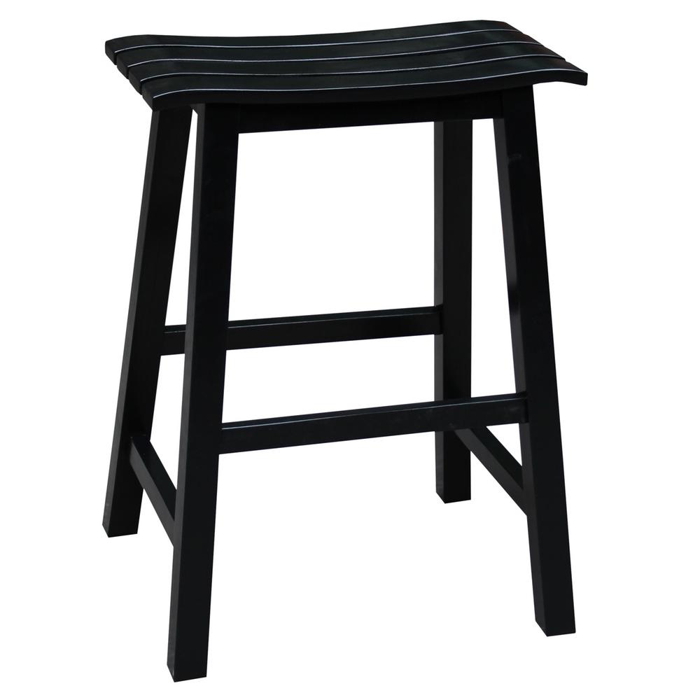 International Concepts Saddle 24 In Black Bar Stool S46 782 The International Concepts Saddle 24 In Black Bar Stool