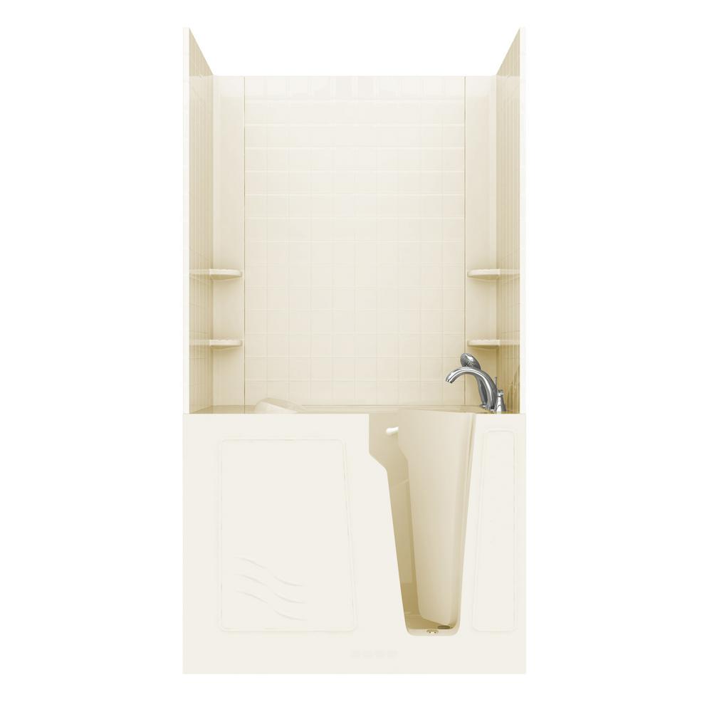Universal Tubs Rampart 4 4 Ft Walk In Air Bathtub With 4 In Tile