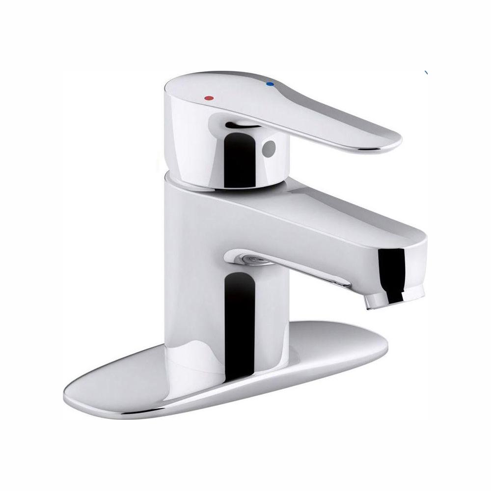 KOHLER July Single Hole SingleHandle LowArc WaterSaving Bathroom Faucet in Polished ChromeK