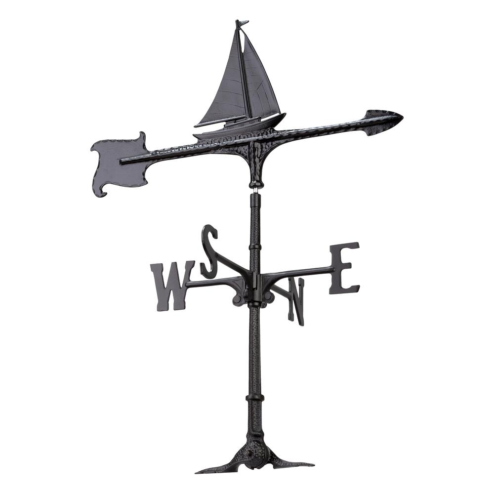 Whitehall Products 30 in. Cast Aluminum Sailboat Weathervane00073