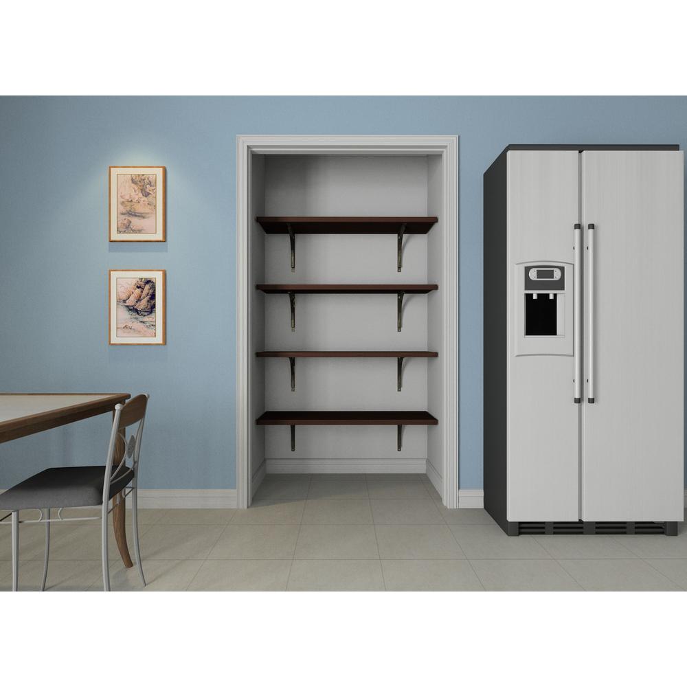 Closetmaid 16 In D X 48 In X W 84 In H Espresso Solid Wood Wall