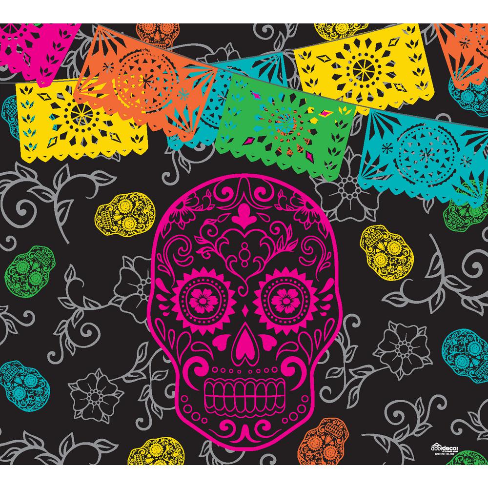 My Door Decor 7 Ft X 8 Ft Day Of The Dead Halloween Garage Door