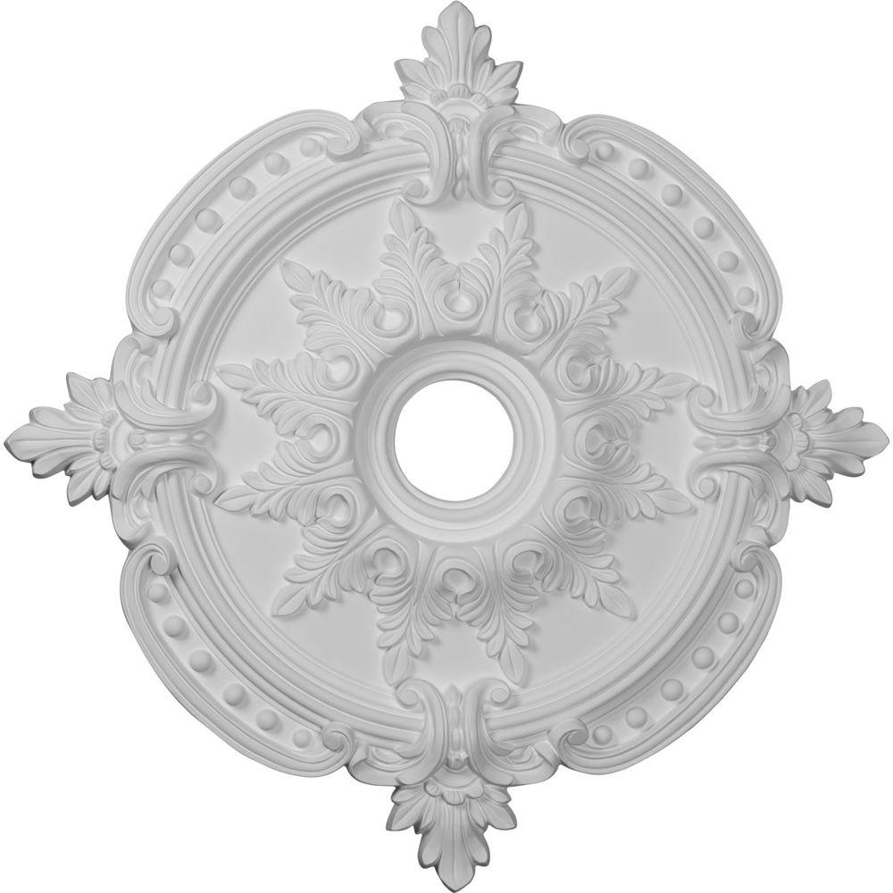 Ekena Millwork 28 3 8 In X 3 3 4 In Id X 1 5 8 In Benson Classic Urethane Ceiling Medallion Fits Canopies Up To 6 1 2 In