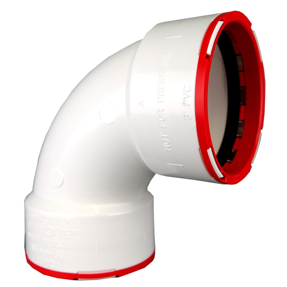 Charlotte Pipe 2 in. ConnecTite PVC DWV 90° Hub x Hub Elbow