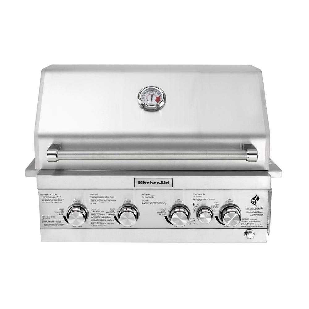 Kitchenaid 4 Burner Built In Propane Gas Island Grill Head In