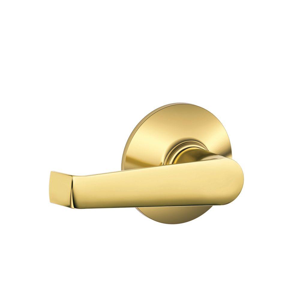 Schlage Elan Bright Brass Passage Hall Closet Door Lever F10 Ela