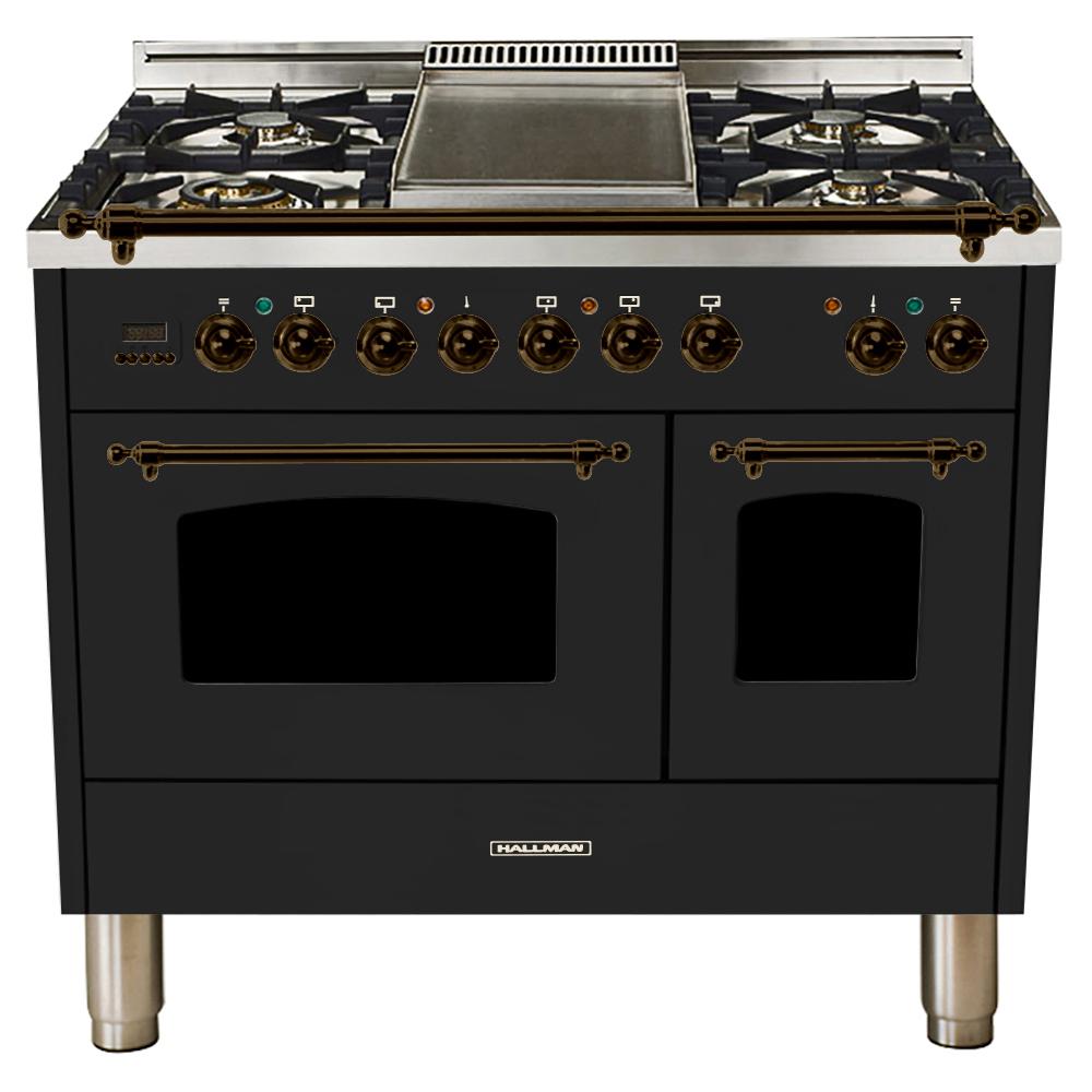 hallman double oven range