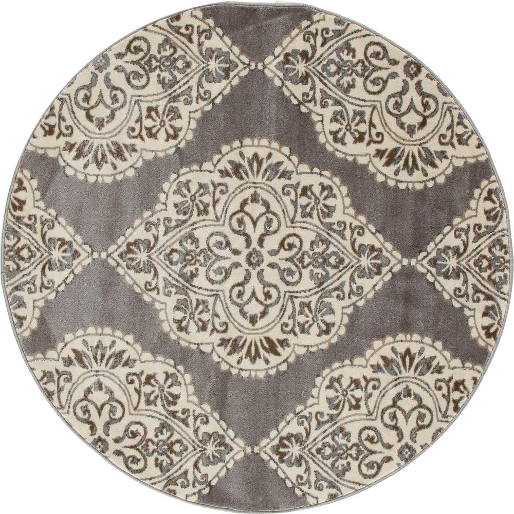  Home  Decorators  Collection  Spiral  Medallion  Cool Gray 8 ft 