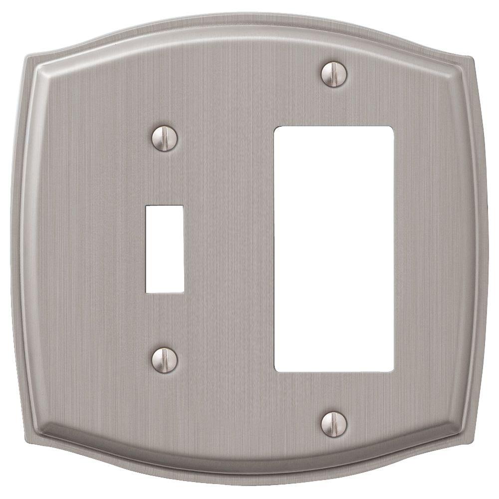 Sonoma 1Toggle 1 Decora Wall Plate Brushed Nickel159TRBN The Home
