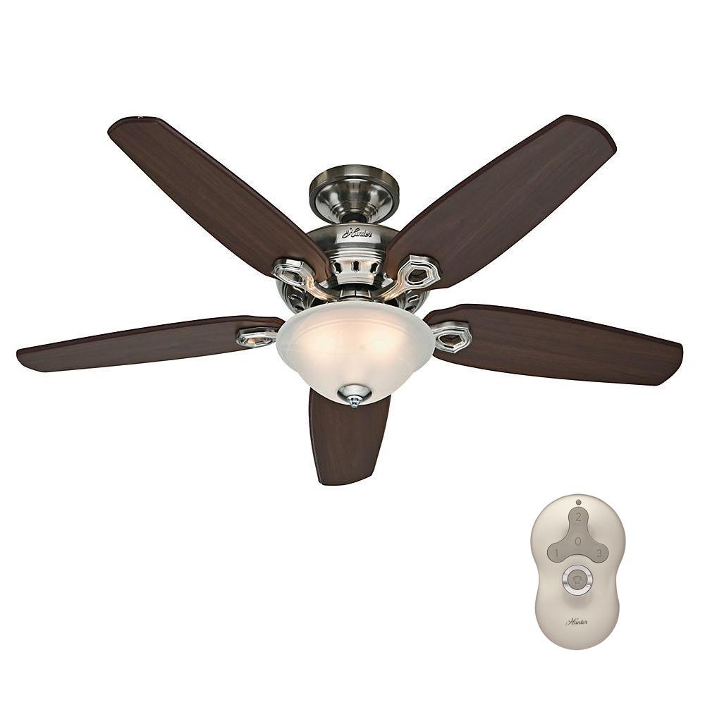 Hunter Fairhaven 52 In Indoor Brushed Nickel Ceiling Fan With Light Kit