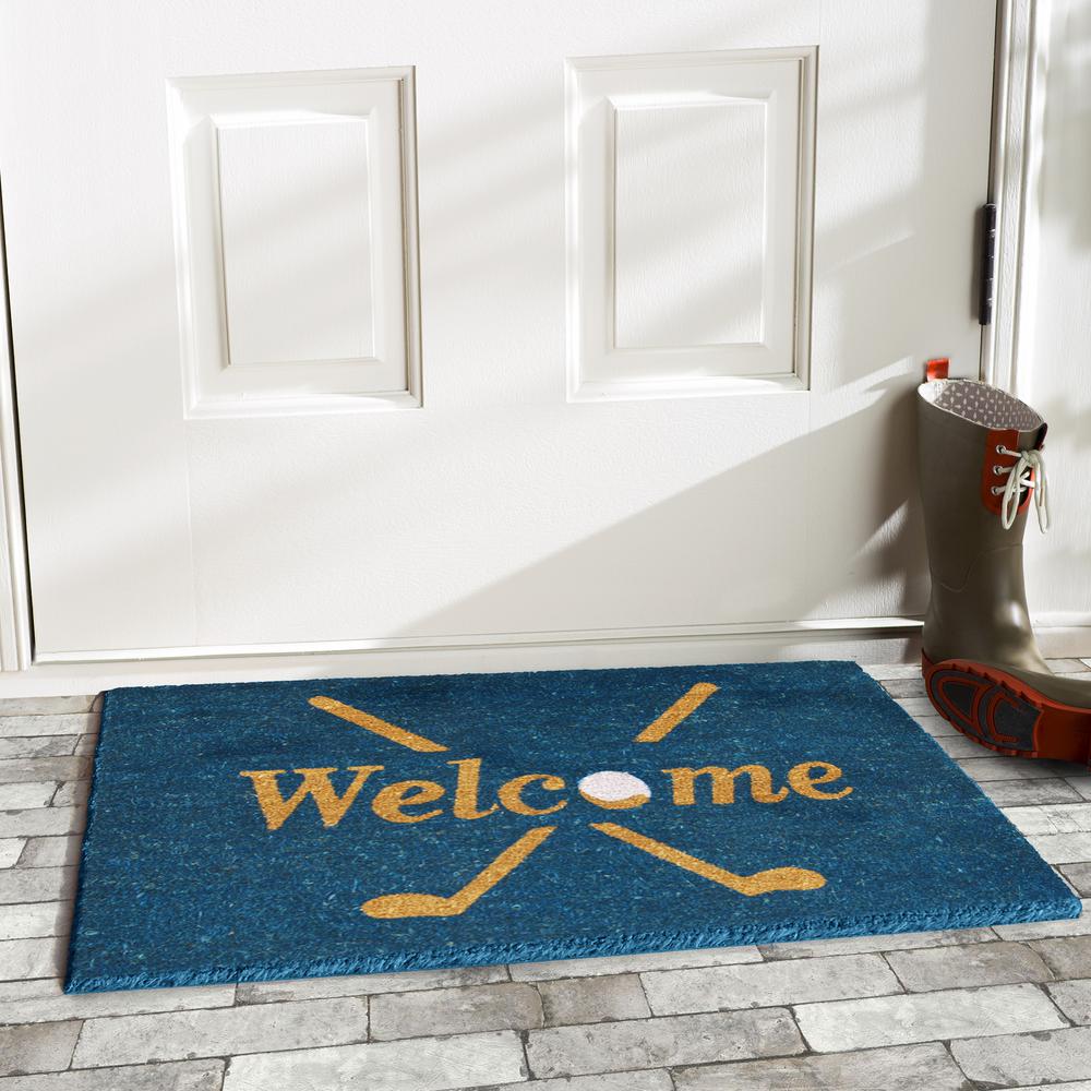 Home More Golf Welcome Door Mat 17 In X 29 In 122142436 The