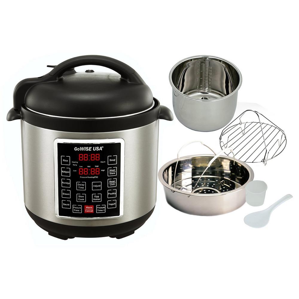 GoWISE USA 8 Qt. Electric Pressure Cooker with 12-Presets by GoWISE USA
