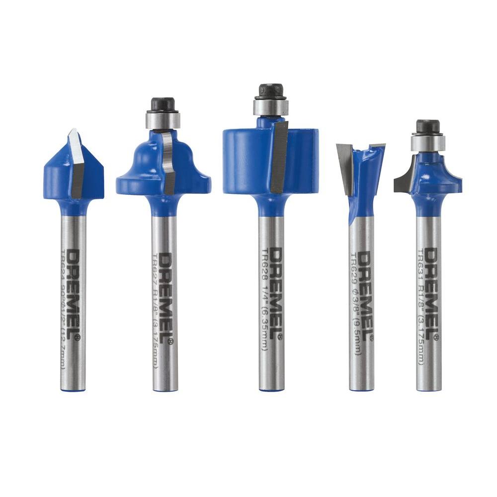 Dremel Trio Specialty Steel Shank Router Bit Kit (5-Piece) by Dremel